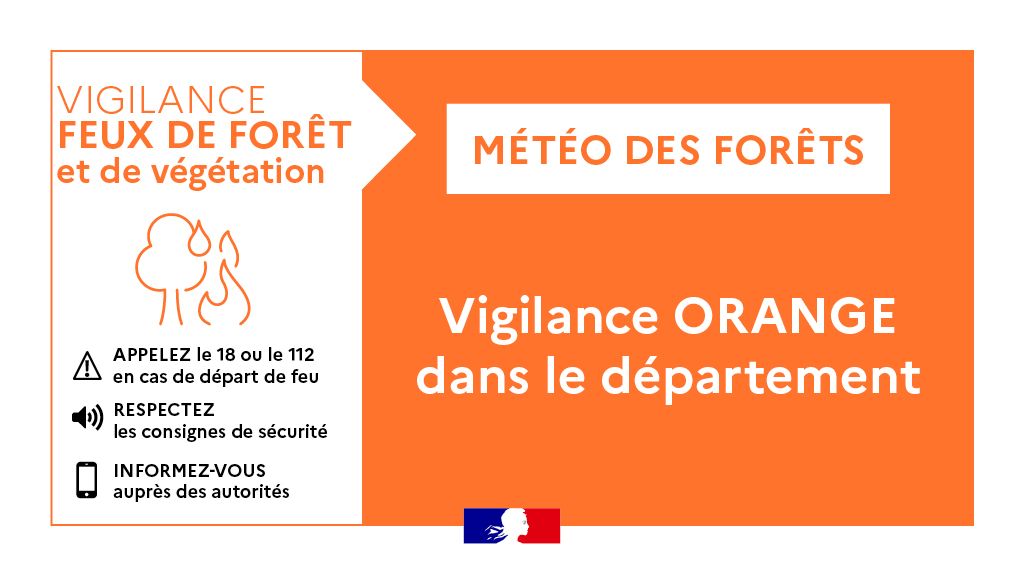 Vigilance orange pour les feux de forêt et de végétation